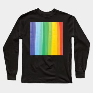 Rainbow Support Design, Artwork, Vector, Graphic Long Sleeve T-Shirt